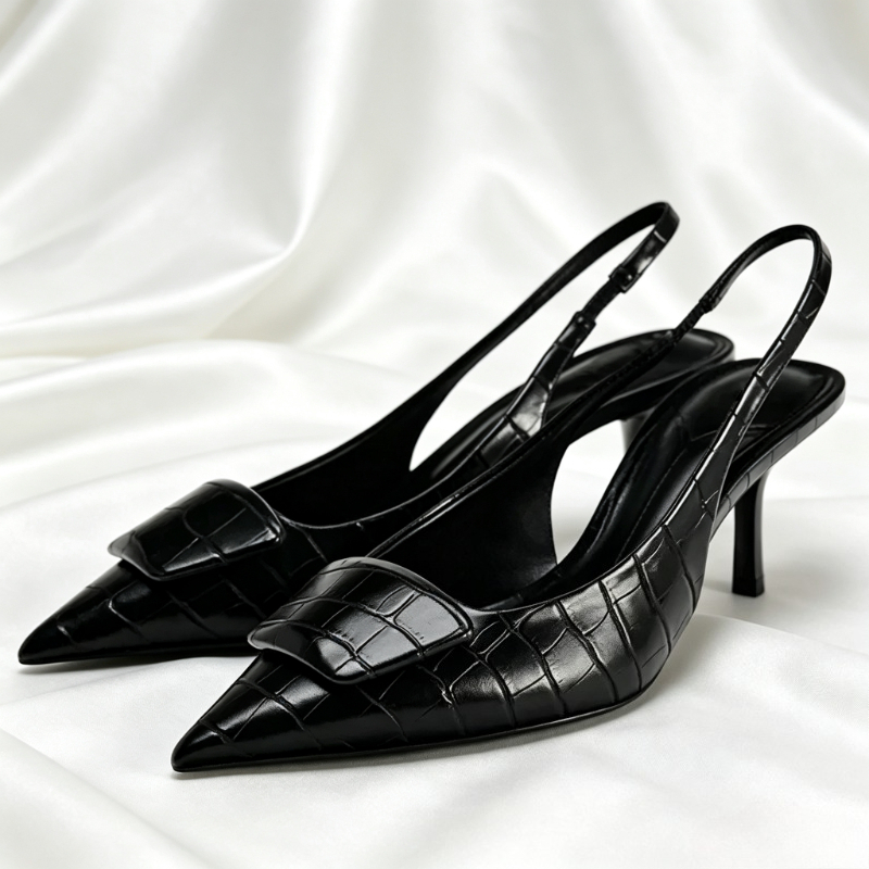 Slingback Heel Formal - Sexy Pointed Toe Designer Pumps Sandals