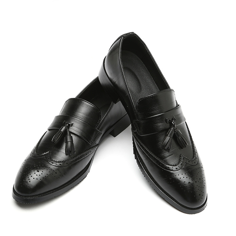 Women Formal Office Wear Shoes - Classic Men's Leather Tassel Loafers Handmade
