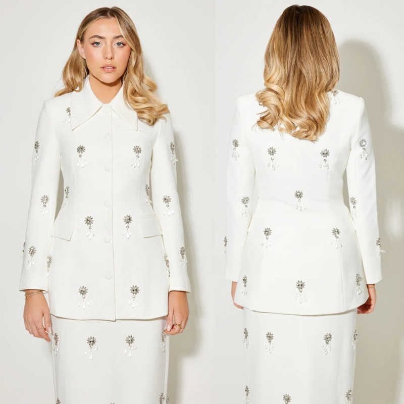 Women Formal Wear With Skirt - Chic Women Suits 2 Piece Blazer