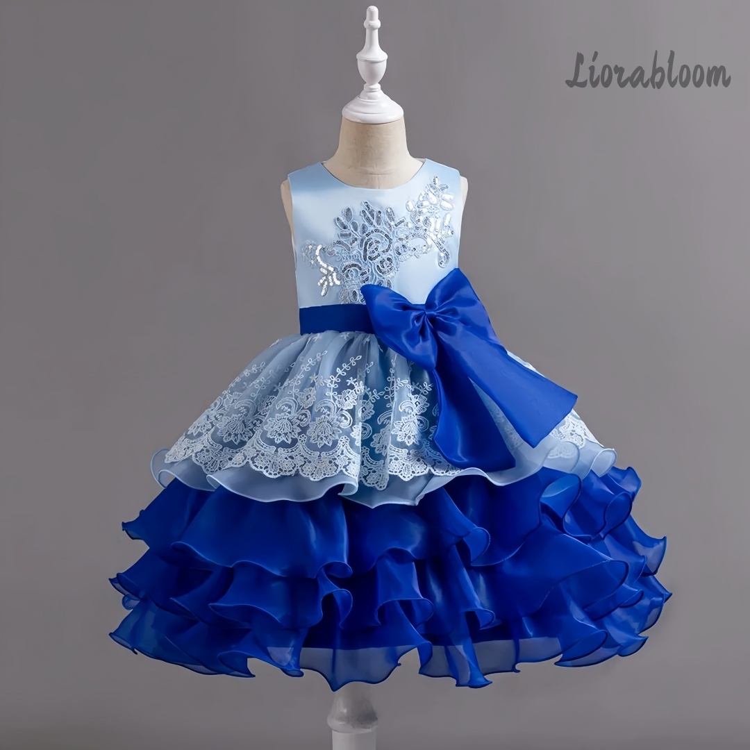 Women Formal Wear For Party - Girls' Dress With Large Bow Sleeveless