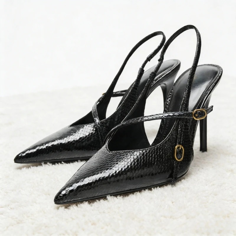 Sexy Pointed Toe Textured Leat - огляд і ціна Slingback Heel Formal