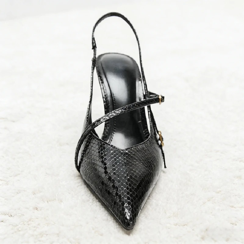 Sexy Pointed Toe Textured Leat - огляд і ціна Slingback Heel Formal