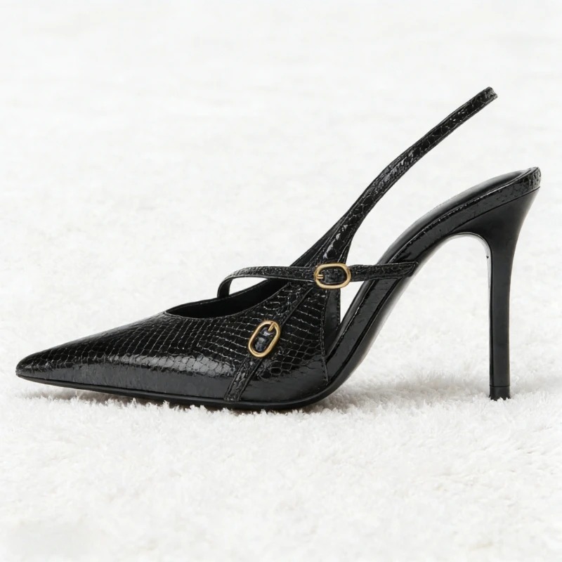 Sexy Pointed Toe Textured Leat - огляд і ціна Slingback Heel Formal