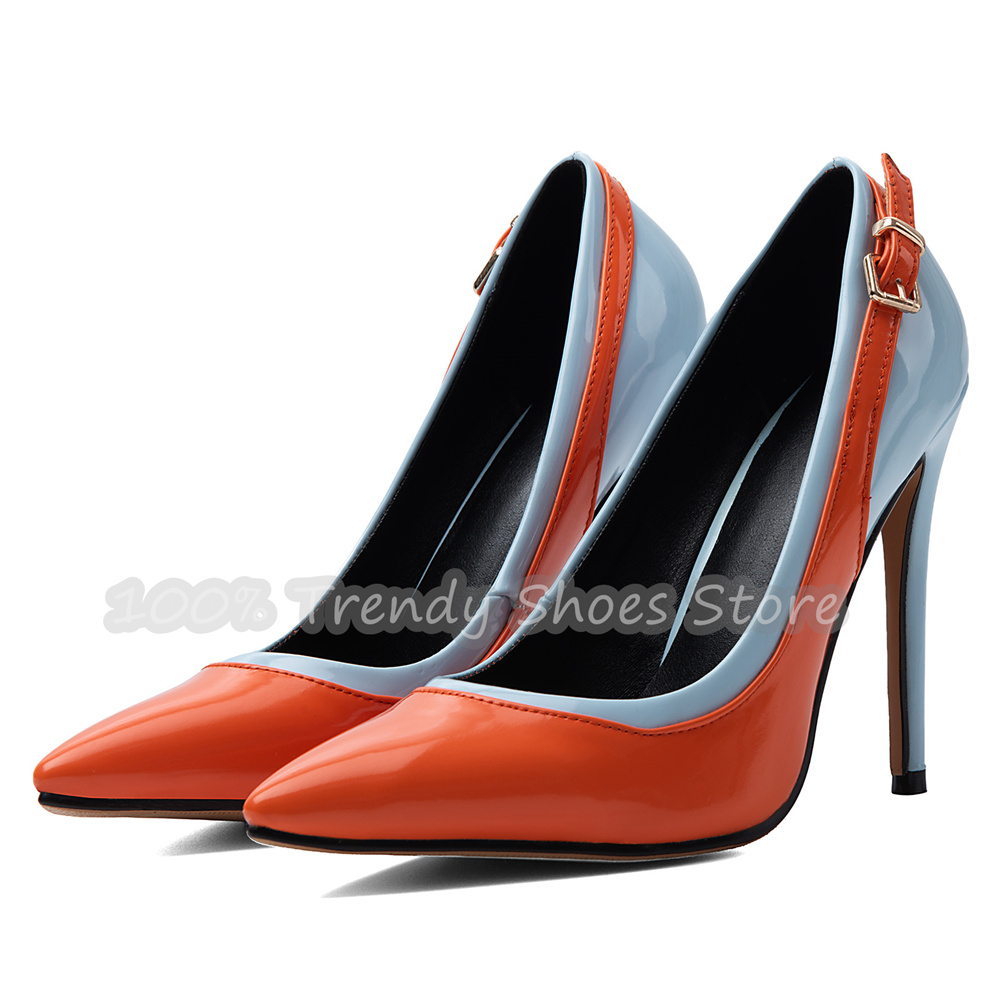 Fashion Mixed Color Splicing P - огляд і ціна Slingback Heel Formal