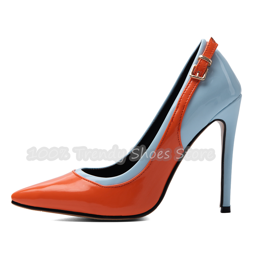 Fashion Mixed Color Splicing P - огляд і ціна Slingback Heel Formal