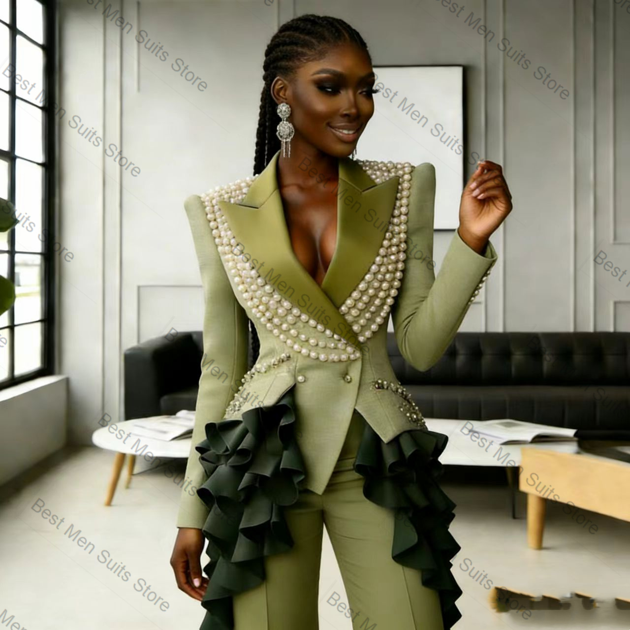 Pearls Green Women Suit Set 2  - огляд і ціна Women'S Green Formal Wear