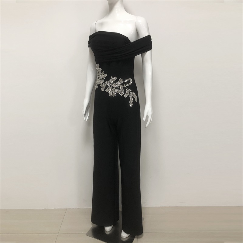 Black Crystals Women Jumpsuit  - огляд і ціна Women'S Formal Jumpsuit Evening Wear