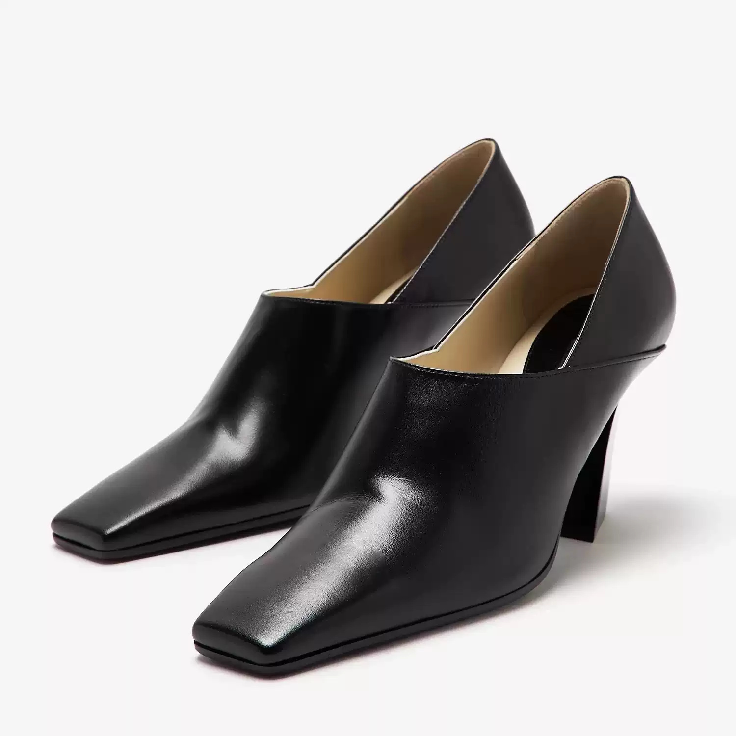 Women's Black Leather Square T - огляд і ціна Women Formal Office Wear Shoes