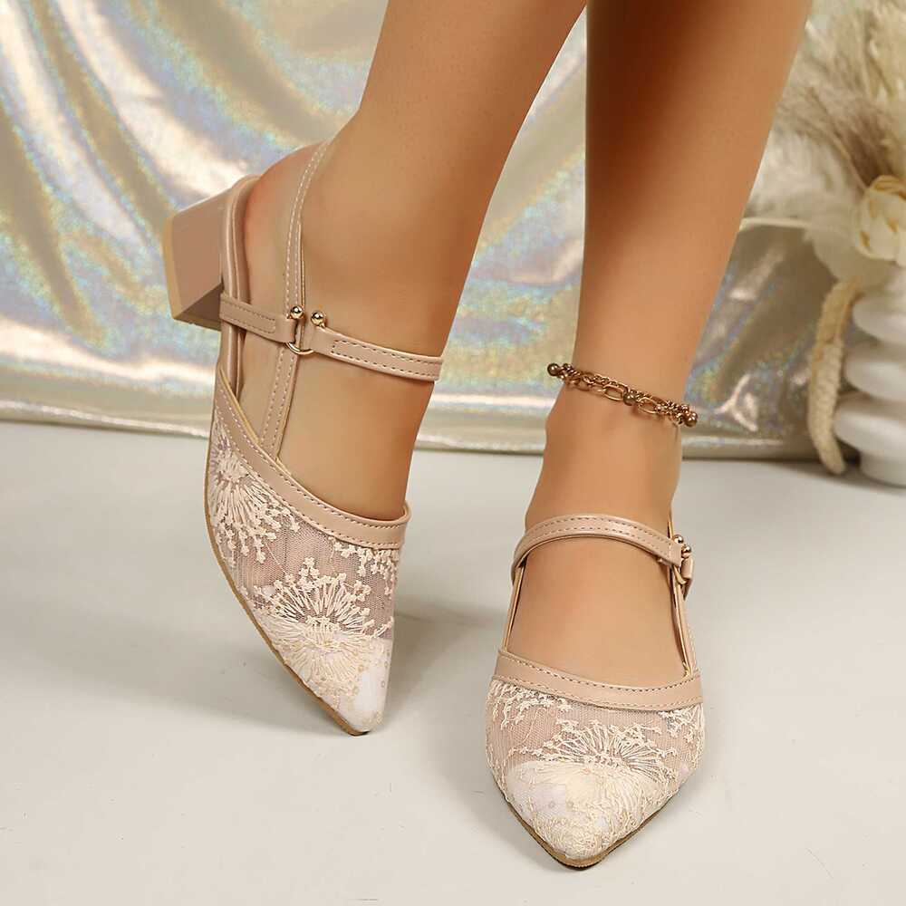 Ladies' Breathable Lace Slingb - огляд і ціна Slingback Heel Formal