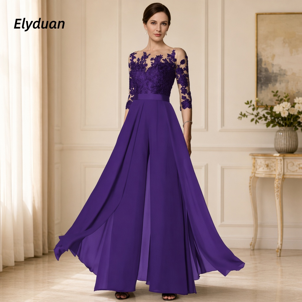 Purple Chiffon Women Jumpsuits - огляд і ціна Women'S Formal Wear Jumpsuit