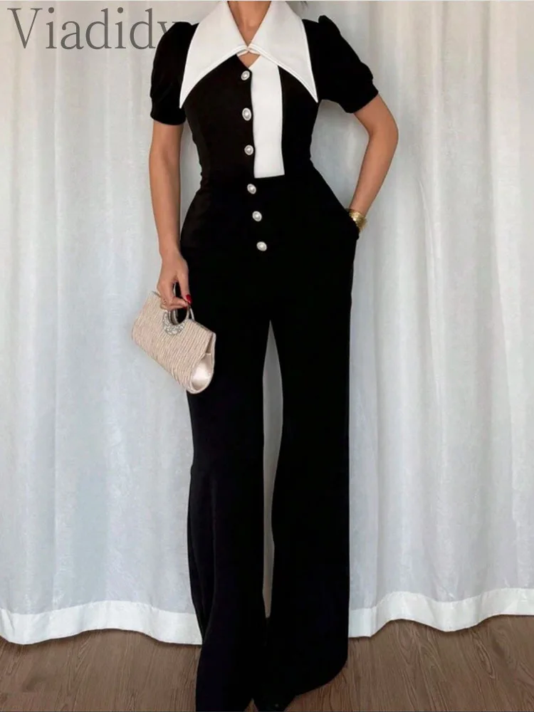Women's Elegant Color Block La - огляд і ціна Women'S Formal Jumpsuit Evening Wear