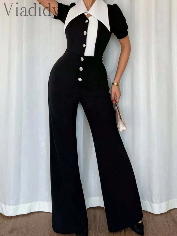 Women's Elegant Color Block La - огляд і ціна Women'S Formal Jumpsuit Evening Wear