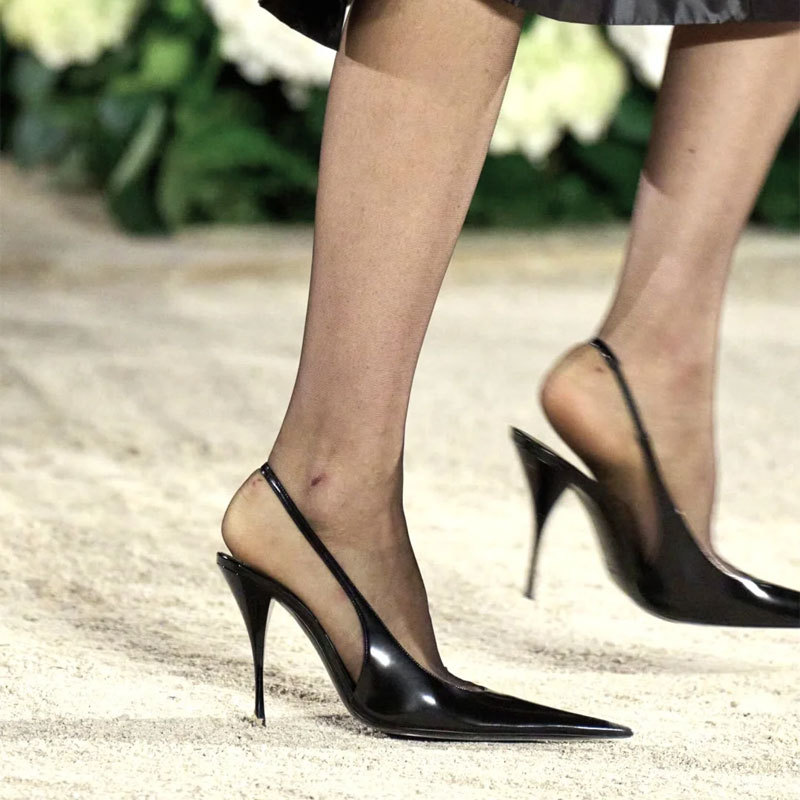 Elegant Nude Gloss Patent Leat - огляд і ціна Slingback Heel Formal