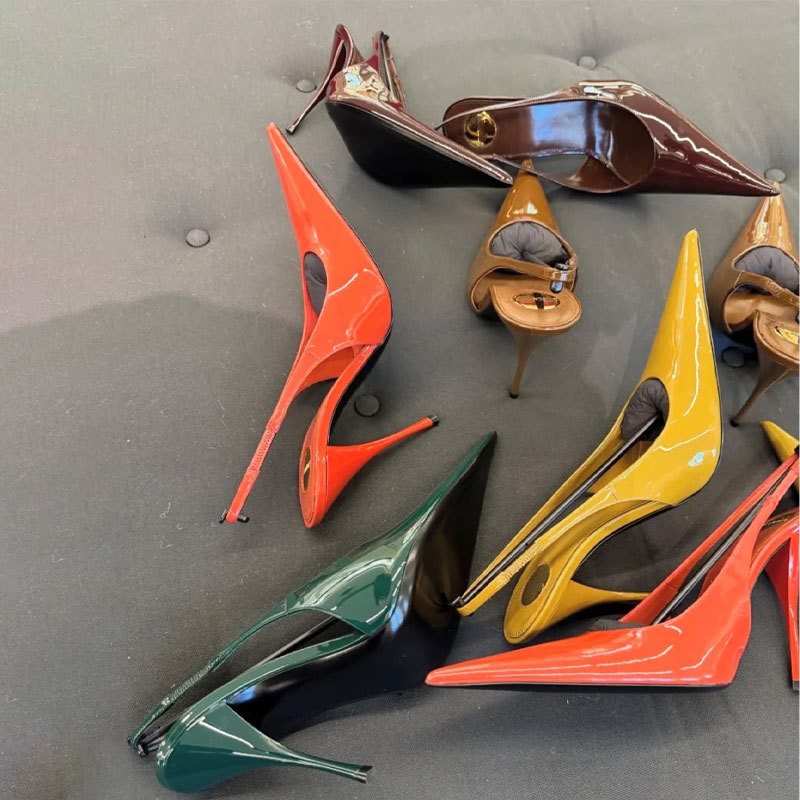 Elegant Nude Gloss Patent Leat - огляд і ціна Slingback Heel Formal