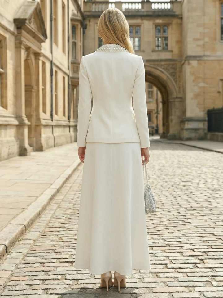 Luxury Pearls Women Suits 2 Pi - огляд і ціна Women Formal Wear With Skirt