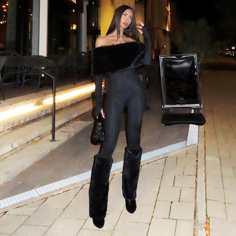 Luxury Fur Women Jumpsuit Sexy - огляд і ціна Women'S Formal Jumpsuit Evening Wear