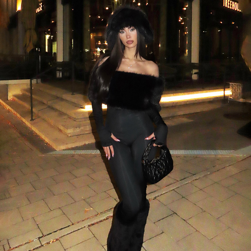 Luxury Fur Women Jumpsuit Sexy - огляд і ціна Women'S Formal Jumpsuit Evening Wear