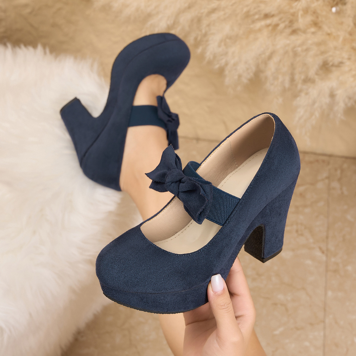 Large size women's  bow Mary J - огляд і ціна Women Formal Office Wear Shoes