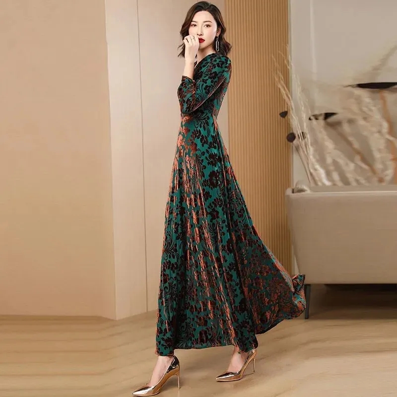 Spring Autumn New Gold Velvet  - огляд і ціна Women'S Green Formal Wear