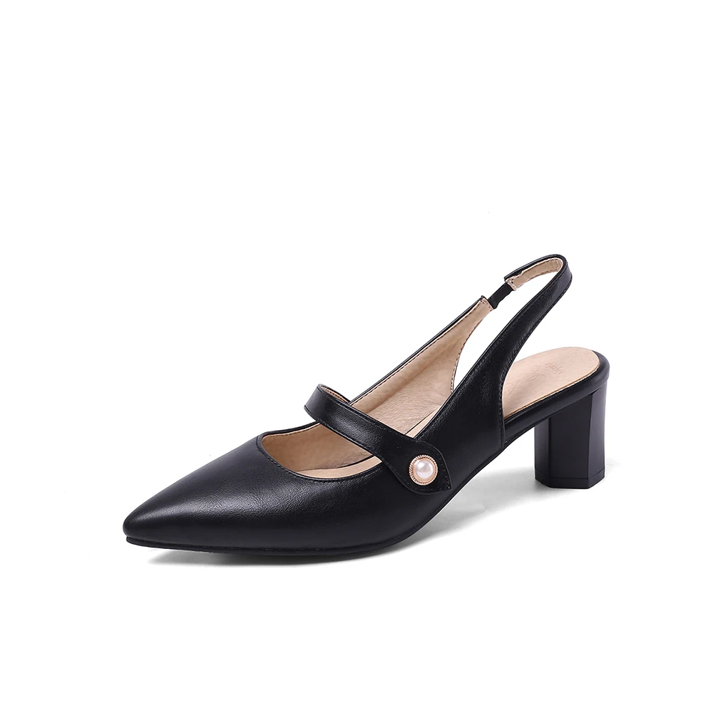 Summer New Elegant Beige Black - огляд і ціна Slingback Heel Formal