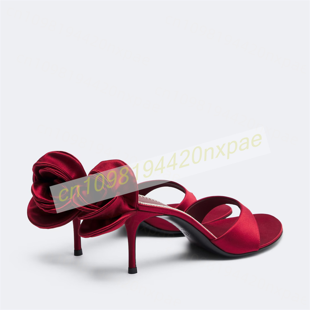 Women Red Satin Thong Mule San - огляд і ціна Women Formal Wear For Wedding