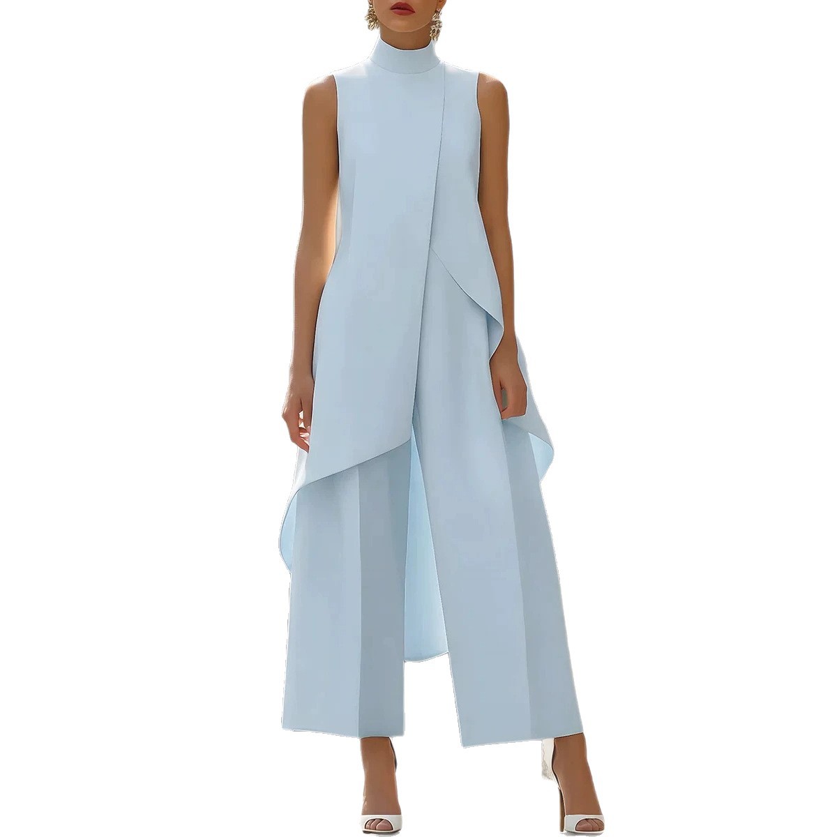 Sleeveless High Neck Asymmetri - огляд і ціна Women'S Formal Jumpsuit Evening Wear