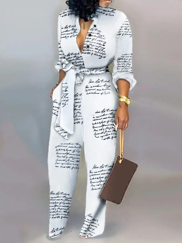 Women Fashion Letter Print Lon - огляд і ціна Women'S Formal Wear Jumpsuit
