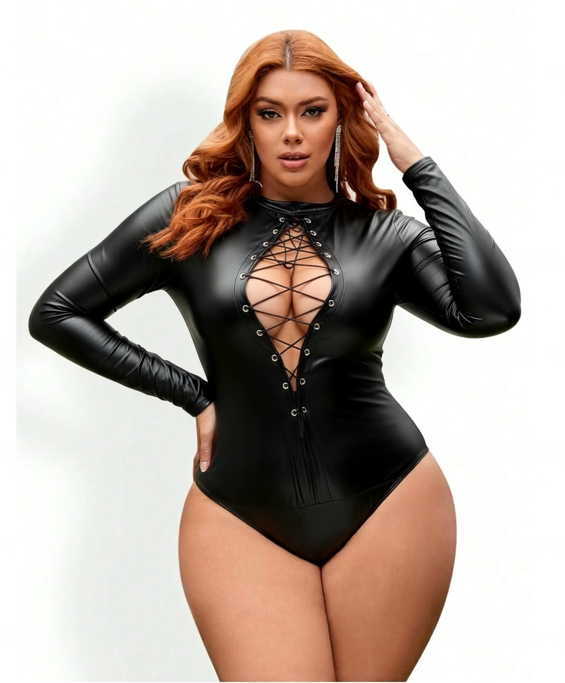 Plus Size Women Leather Bodysu - огляд і ціна Women'S Formal Wear Jumpsuit