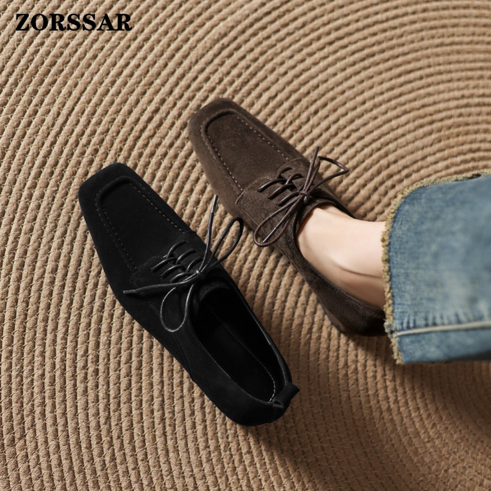 Women's Brown Suede Square Toe - огляд і ціна Women Formal Office Wear Shoes