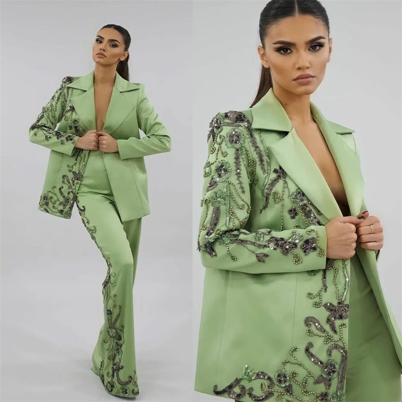 Designer Green Satin Women Sui - огляд і ціна Women'S Green Formal Wear