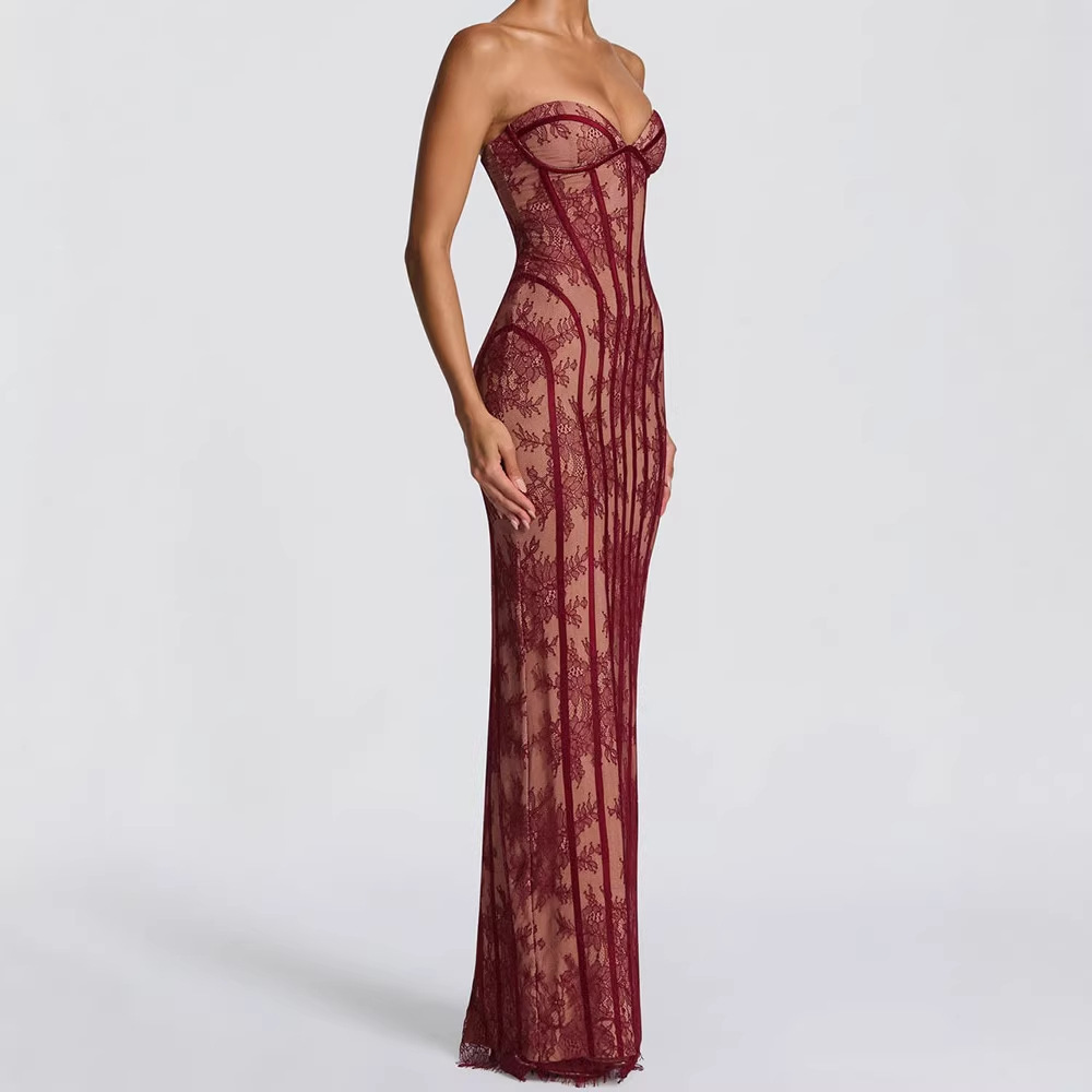 Strapless Bodycon Maxi Dress f - огляд і ціна Women Formal Wear For Party