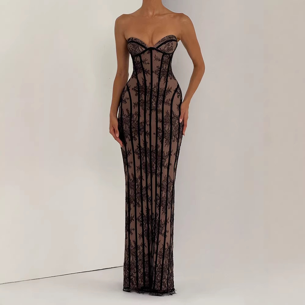 Strapless Bodycon Maxi Dress f - огляд і ціна Women Formal Wear For Party