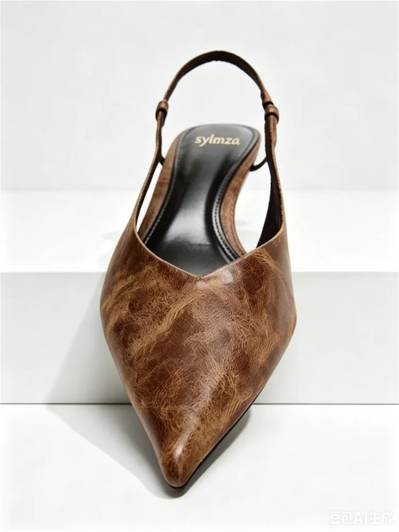 Retro Brown Kitten Heel Design - огляд і ціна Slingback Heel Formal