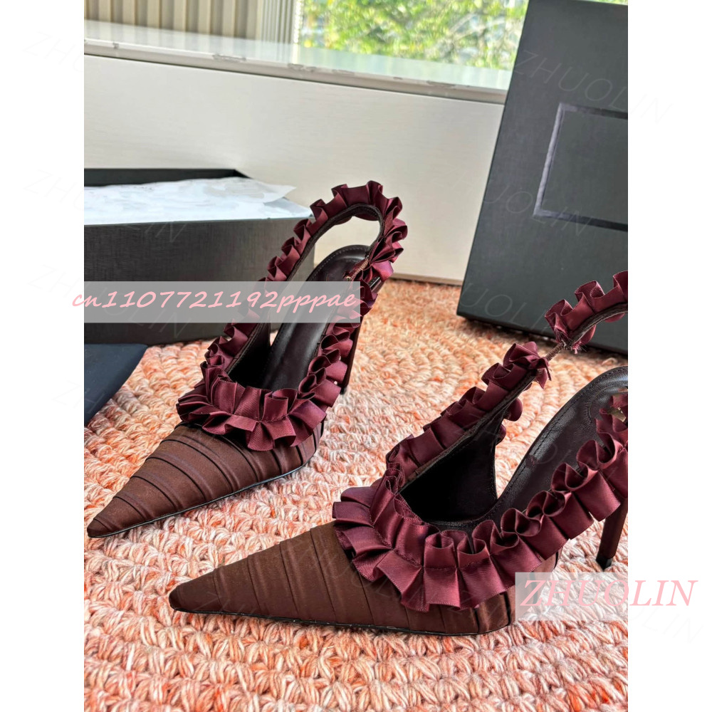 Slingback Heels Burgundy Pleat - огляд і ціна Slingback Heel Formal